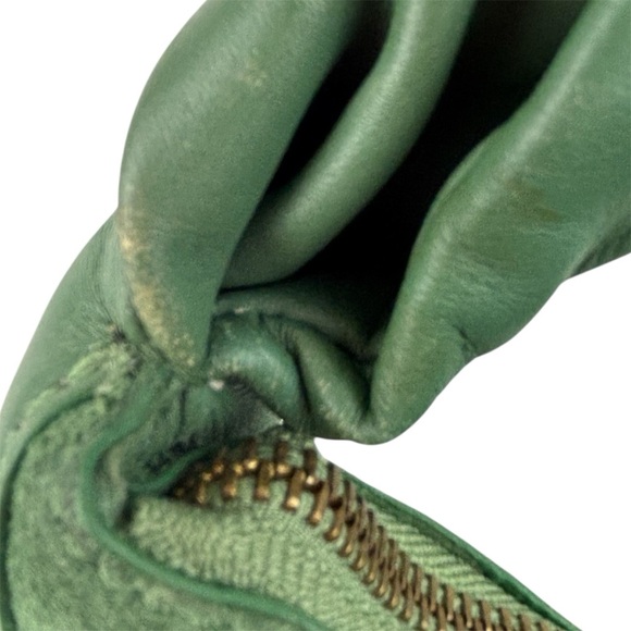 Free People Happy Hour Crossbody Bag Green Suede/Leather Twisted Hand strap - Picture 4 of 10